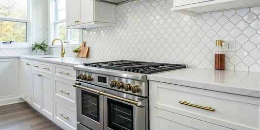 A stainless steel gas range after a successful DIY gas range installation.